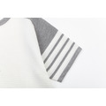 THOM BROWNE 四槓拼色針織短袖 (白)_4
