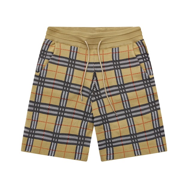 BURBERRY 經典格紋短褲（駝色款，大格紋版本）