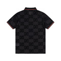 GUCCI GG Logo滿版印花短袖Polo衫 (黑)_1