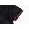 GUCCI GG Logo滿版印花短袖Polo衫 (黑)_5