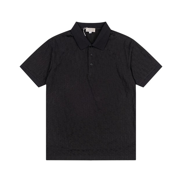 DIOR 滿版印花LOGO POLO衫 (黑)
