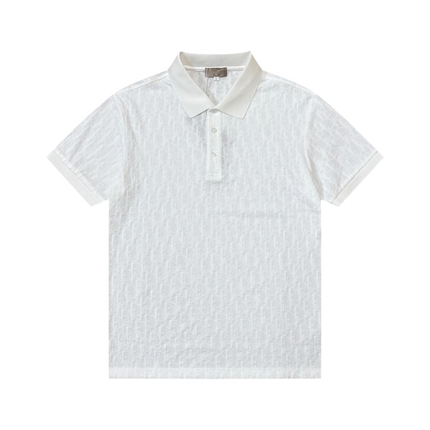DIOR 滿版印花LOGO POLO衫 (白)