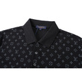 LOUIS VUITTON 滿版 Monogram 印花短袖 Polo 衫 (黑)_2