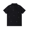 LOUIS VUITTON 四瓣花刺繡散點短袖 Polo 衫 (黑)_1