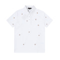 LOUIS VUITTON 四瓣花刺繡散點短袖 Polo 衫 (白)