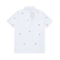 LOUIS VUITTON 四瓣花刺繡散點短袖 Polo 衫 (白)_1