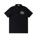 BURBERRY 戰馬騎士刺繡短袖 Polo 衫 (黑)