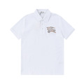 BURBERRY 戰馬騎士刺繡短袖 Polo 衫 (白)