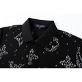LOUIS VUITTON 破碎 Monogram 印花短袖 Polo 衫 (黑)_2