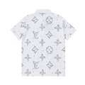 LOUIS VUITTON 破碎 Monogram 印花短袖 Polo 衫 (白)_1