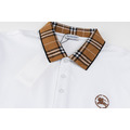 BURBERRY 格紋領短袖 Polo 衫 (白)_2