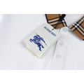 BURBERRY 格紋領短袖 Polo 衫 (白)_3