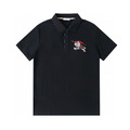 BURBERRY 彩色戰馬騎士刺繡短袖 Polo 衫 (黑)