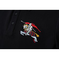 BURBERRY 彩色戰馬騎士刺繡短袖 Polo 衫 (黑)_2