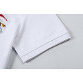 BURBERRY 彩色戰馬騎士刺繡短袖 Polo 衫 (白)_5