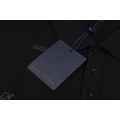 LOUIS VUITTON 滿版字母刺繡短袖 Polo 衫 (黑)_3