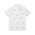 LOUIS VUITTON 滿版字母刺繡短袖 Polo 衫 (白)_1
