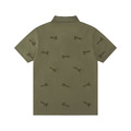 LOUIS VUITTON 滿版字母刺繡短袖 Polo 衫 (綠)_1