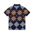 LOUIS VUITTON 菱格拼接印花短袖 Polo 衫 (黑)_1