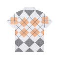 LOUIS VUITTON 菱格拼接印花短袖 Polo 衫 (白)_1