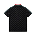 GUCCI 滿版 GG Logo 印花短袖 Polo 衫 (黑)_1
