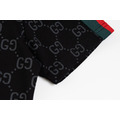 GUCCI 滿版 GG Logo 印花短袖 Polo 衫 (黑)_6