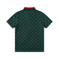 GUCCI 滿版 GG Logo 印花短袖 Polo 衫 (綠)_1