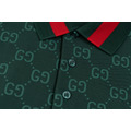 GUCCI 滿版 GG Logo 印花短袖 Polo 衫 (綠)_3