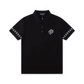 LOUIS VUITTON 袖口 Logo 短袖 Polo 衫 (黑)