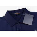 LOUIS VUITTON 袖口 Logo 短袖 Polo 衫 (藍)_4