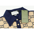 GUCCI GG Monogram 拼接短袖 Polo 衫 (藍色)_3