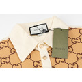 GUCCI GG Monogram 拼接短袖 Polo 衫 (杏色)_2