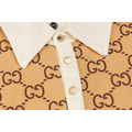 GUCCI GG Monogram 拼接短袖 Polo 衫 (杏色)_3