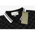 GUCCI 條紋領短袖 Polo 衫 (黑)_2