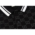 GUCCI 條紋領短袖 Polo 衫 (黑)_3