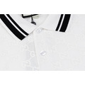 GUCCI 條紋領短袖 Polo 衫 (白)_3