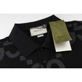 GUCCI 大 GG Logo 滿版印花短袖 Polo 衫 (黑)_2