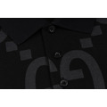 GUCCI 大 GG Logo 滿版印花短袖 Polo 衫 (黑)_3
