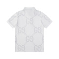 GUCCI 大 GG Logo 滿版印花短袖 Polo 衫 (白)_1