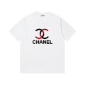 CHANEL 雙色雙 C Logo 短袖 (白)