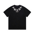 PRADA 弧形 Logo 短袖 (黑)