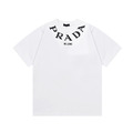 PRADA 弧形 Logo 短袖 (白)