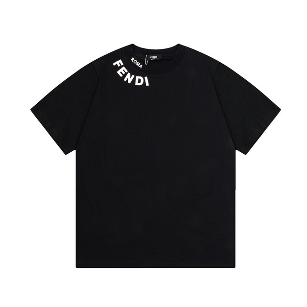 FENDI ROMA 字母短袖  (黑)