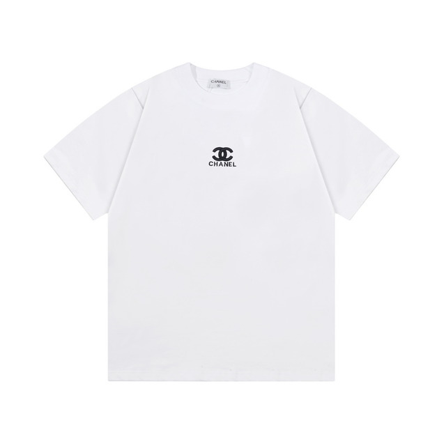 CHANEL 小雙 C Logo 短袖 (白)