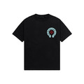 CHROME HEARTS 彩色馬蹄形十字徽章短袖 (黑)_1
