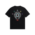 CHROME HEARTS 彩色馬蹄形十字徽章短袖 (黑)