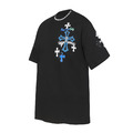 CHROME HEARTS 牛仔繡梵文短袖 (黑)
