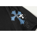 CHROME HEARTS 牛仔繡梵文短袖 (黑)_5