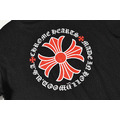 CHROME HEARTS 紅色十字架圓環字母短袖 (黑)_3