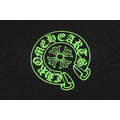 CHROME HEARTS 螢光綠馬蹄形十字徽章短袖 (黑)_2